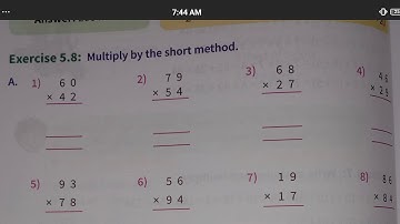 Class 3rd Maths Multiplications Chapter 5 exercise 5.8