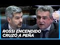 Rossi se hartó del cinismo de Peña y estalló con una encendida intervención