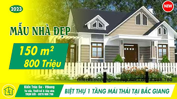 BIỆT THỰ 1 TẦNG Mái Thái 150m2 Siêu Hot Giá 800 Triệu Tại Bắc Giang