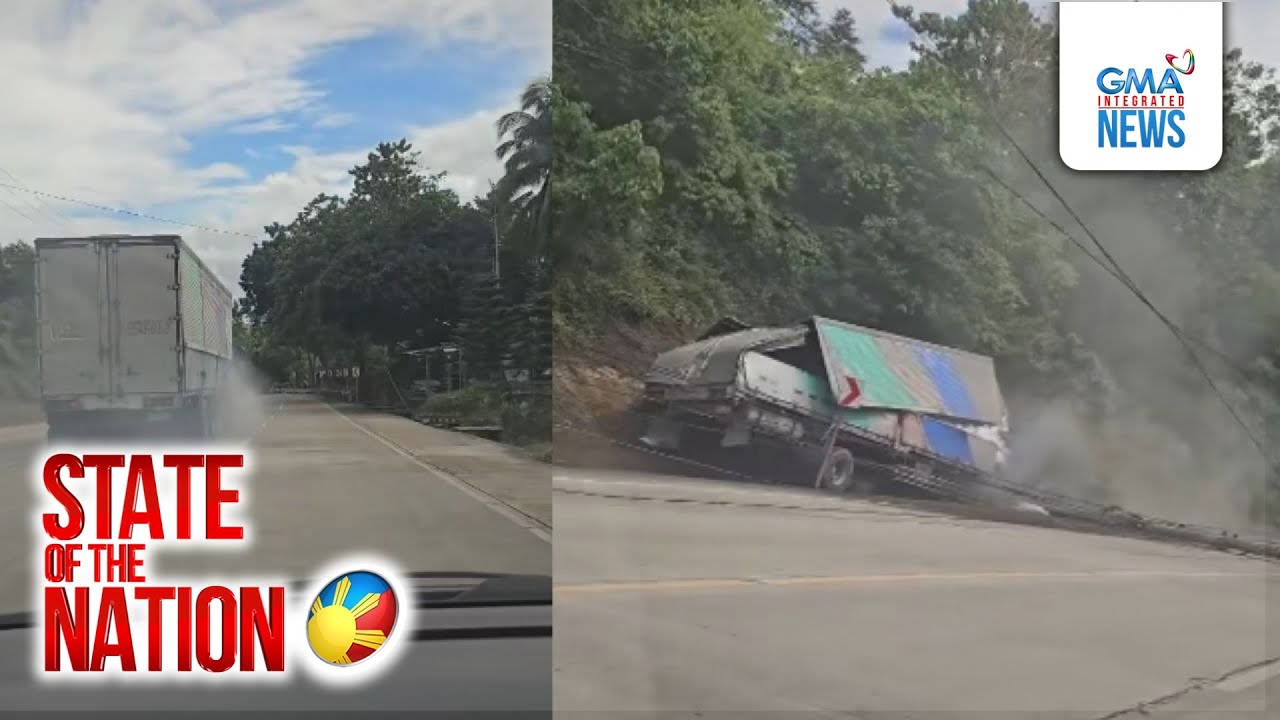 Truck, nagpagewang-gewang at sumalpok sa poste | SONA
