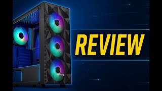 Review - MOROVOL PC Case Pre-Install 4 RGB Fans, ATX Gaming Computer Case with Diamond-Sh