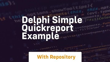 delphi simple quickreport example