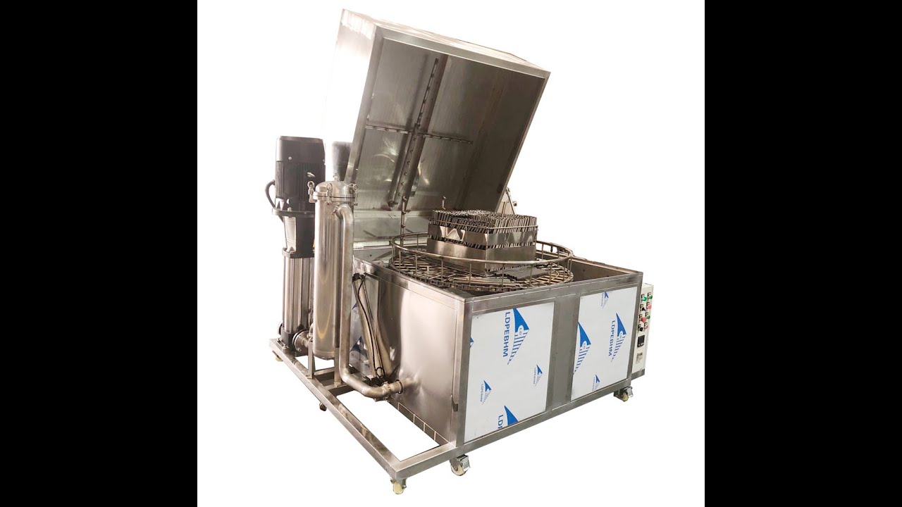 Top Load rotary basket high pressure parts washer Installation