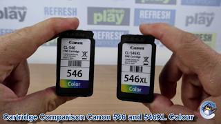 Cartridge Comparison: Canon 546 Vs. 546XL Colour Ink