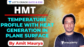 Temperature Profile with Heat Generation in Plane Surface | HMT | GATE/ESE 2021 Exam | Amit Maurya