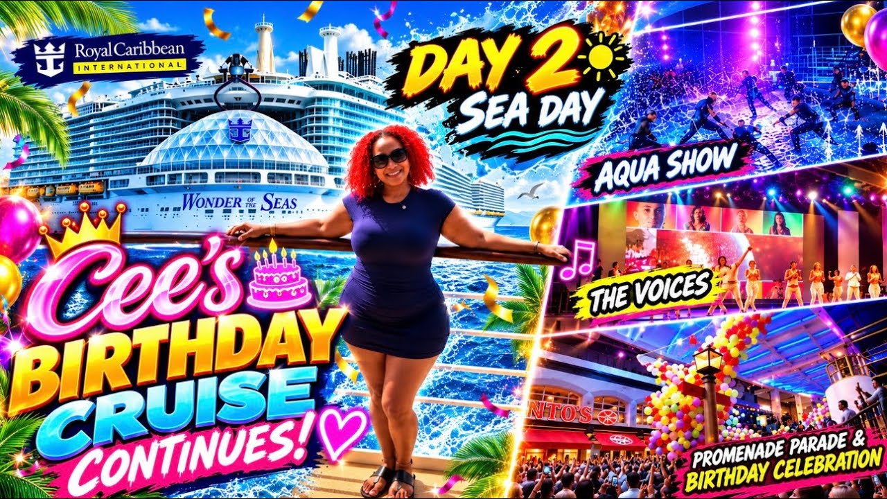 Cee’s Birthday Cruise Continues! 🎂🔥 The Voices & Aqua Show Were AMAZING! | Day 2