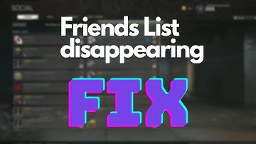 Call of Duty Friends List Disappearing FIX