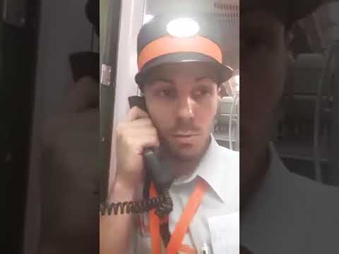 Belgian ticket inspector giving a message in 13 languages