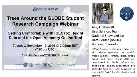 NSIDC Open Altimetry Tutorial for Trees Around the GLOBE Student Research Campaign
