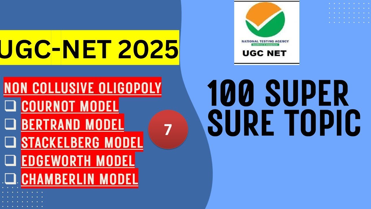 Oligopoly | Non Collusive Market | Cournot | Bertrand | Edgeworth | Chamberlin | Stackelberg