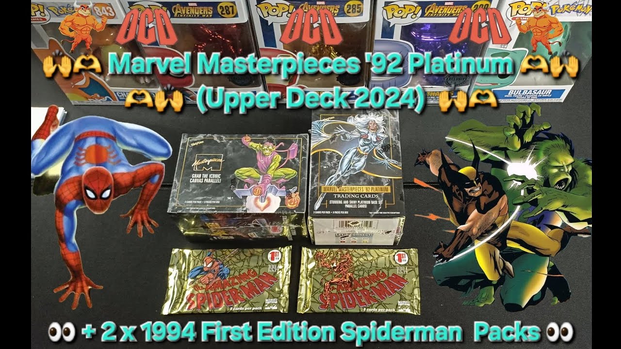 Marvel Masterpieces '92 Platinum' (Upper Deck 2024) 👀🫶 + 2 x 1994 Spiderman 1st Edition 👀🕸