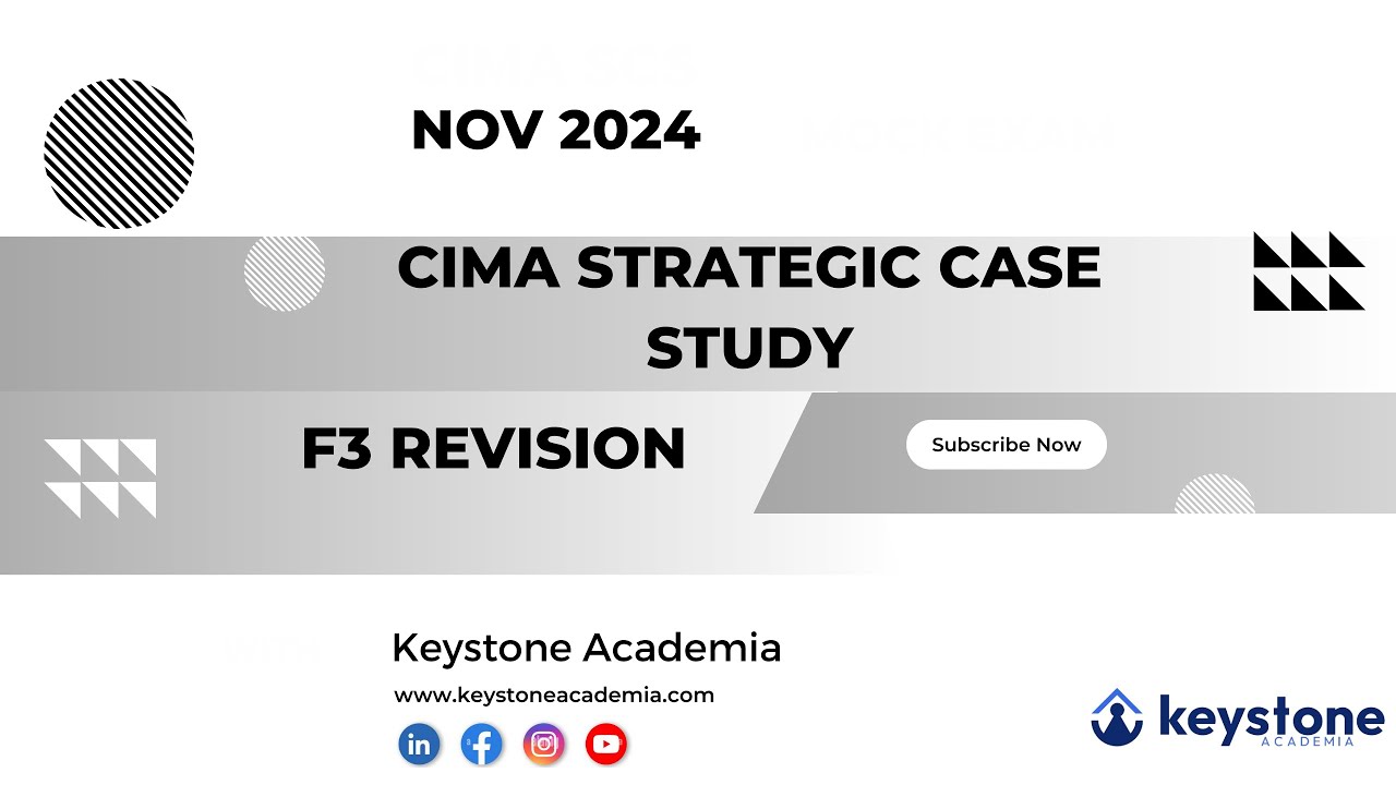 CIMA SCS November 2024 - F3 Revision - YouTube