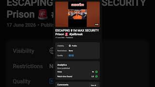 ESCAPING $1M MAX SECURITY Prison 🚨 #jailbreak