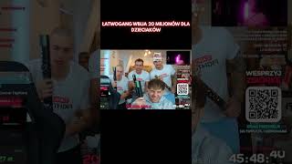 ŁATWOGANG WBIJA 20 MILIONÓW DLA DZIECIAKÓW !!! @latwogang8538 #latwogang  #viral #nicee #jr