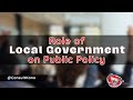 Local Governments and National Public Policies Quiz