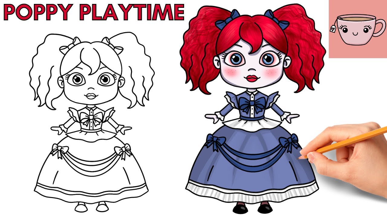 How To Draw Poppy Playtime Doll  Easy Step By Step Drawing Tutorial 