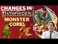 Changes to monsters in the remastered monster core for pathfinder 2e rules lawyer