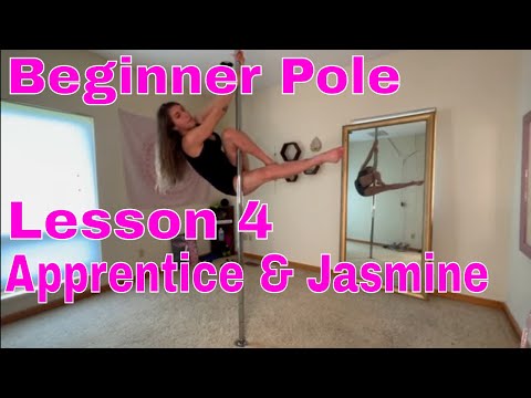 Apprentice and Jasmine, Beginner Pole Dance Tutorial