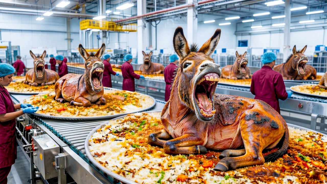 How Giant Dunky Biryani is Made in a Modern Factory | Giant Biryani Cooking Process