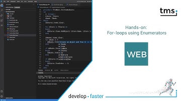 Hands-on: For-loops using Enumerators