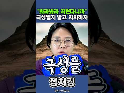 노영희 "봐라봐라"극성떨지 말고 대통령 지지좀..[이재명 대통령 더불어민주당]