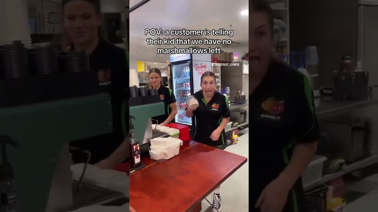 POV A Customer Is Telling Their Kid That We Have No Marshmellows Left