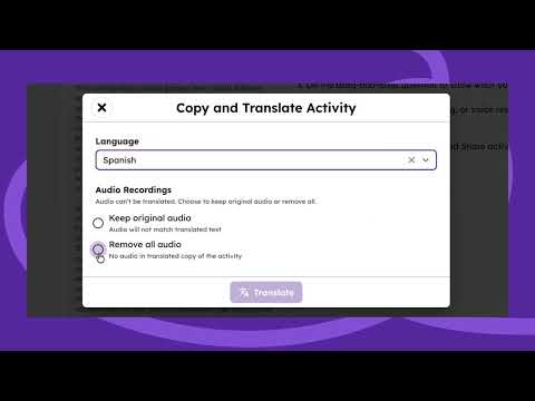 How to Translate Activities Into 100+ Languages With Seesaw AI