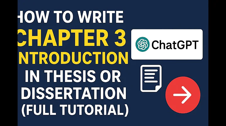 HOW TO WRITE CHAPTER 3 INTRODUCTION IN THESIS OR DISSERTATION USING CHATGPT FULL TUTORIAL
