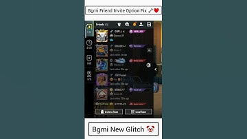 Trick 46 :- How To Fix Bgmi Friend Invite Option | Bgmi Friend Invite Glitch Solution #bgmishorts