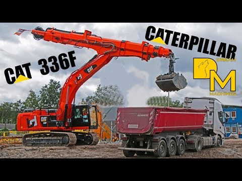 SPEZIALBAGGER KANN SEINEN ARM VERLÄNGERN! CATERPILLAR 336F TELESKOP BAGGER BAUSTELLE