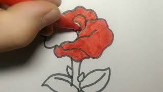 как легко нарисовать розу