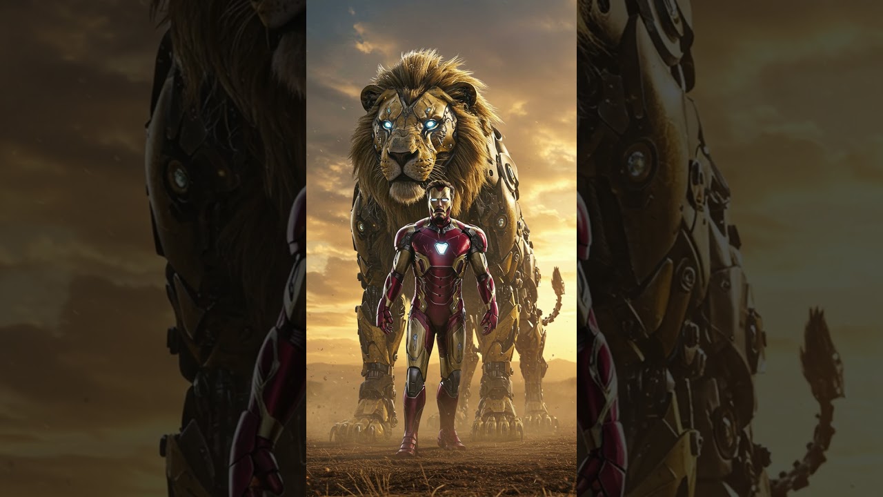 "Iron Man Fuses With Wild Beasts?! 🦁🐯🐺 Cheetah, Lion, Tiger, and Wolf Hybrids UNLEASHED!" 