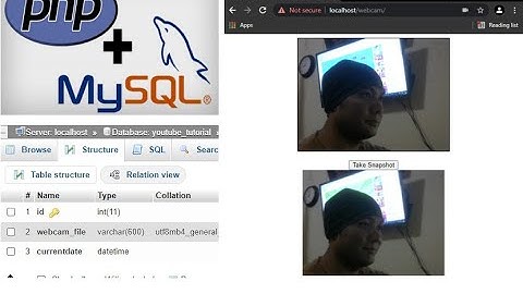 Simple Easy #WebcamToSavePhpMySQL database Working 100%