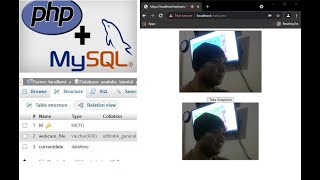 Simple Easy #WebcamToSavePhpMySQL database Working 100%