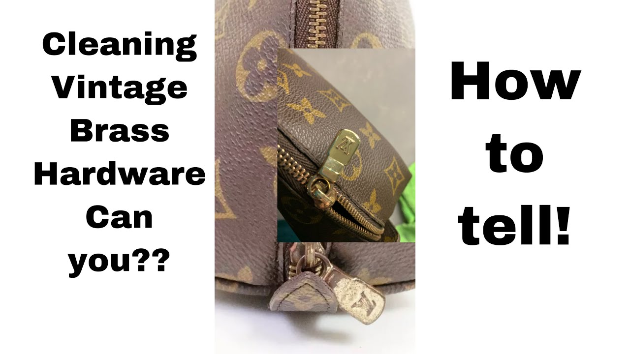 How to clean Brass zipper teeth hardware & pull on a Vintage Louis