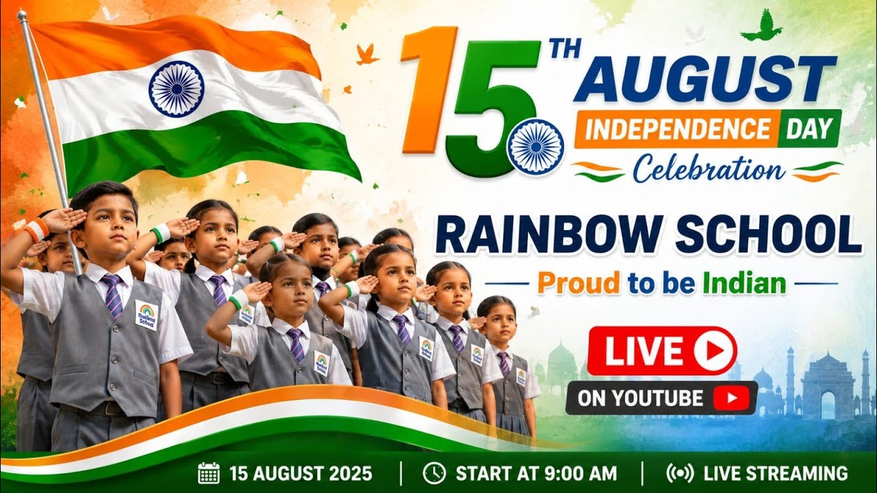 80th independence Day celebration in rainbow preschool Amreli