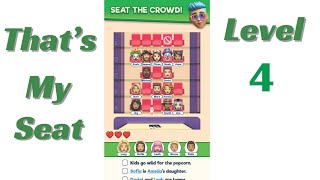 That's My Seat Level 4 Walkthrough | Puzzle Game Solution by SolutionGuruji