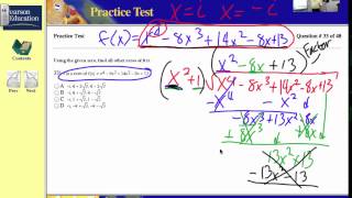 Precalculus Chapter 2 Test Problem 33