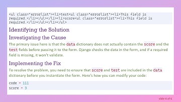 Resolving the Field is Required Error in Django Forms