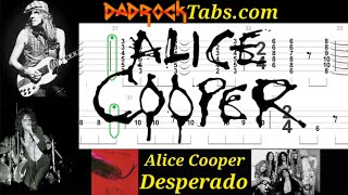 Desperado - Alice Cooper - Guitar + Bass TABS Lesson  screenshot 5