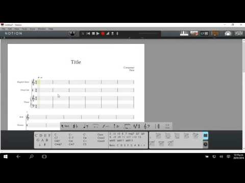 Notion 5: Score and Note Input