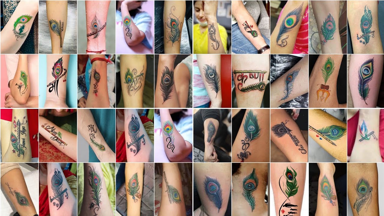 New Mor Pankh Tattoo design ideas | Peacock Feather Tattoo photo |Mor Pankh Tattoo pics/images/photo