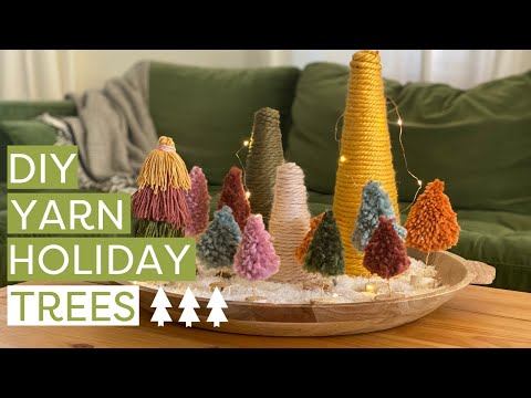 Holiday Yarn Trees 3 Ways