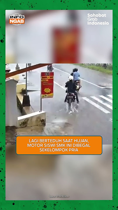 LAGI BERTEDUH SAAT HUJAN, MOTOR SISWI SMK INI DIBEGAL SEKELOMPOK PRIA