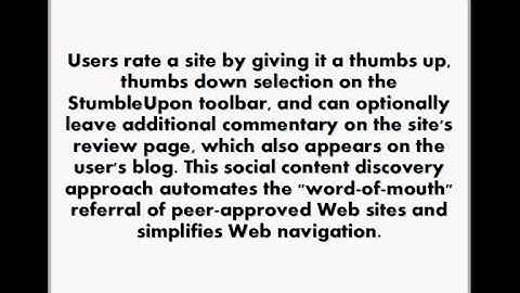 How StumbleUpon works and its history