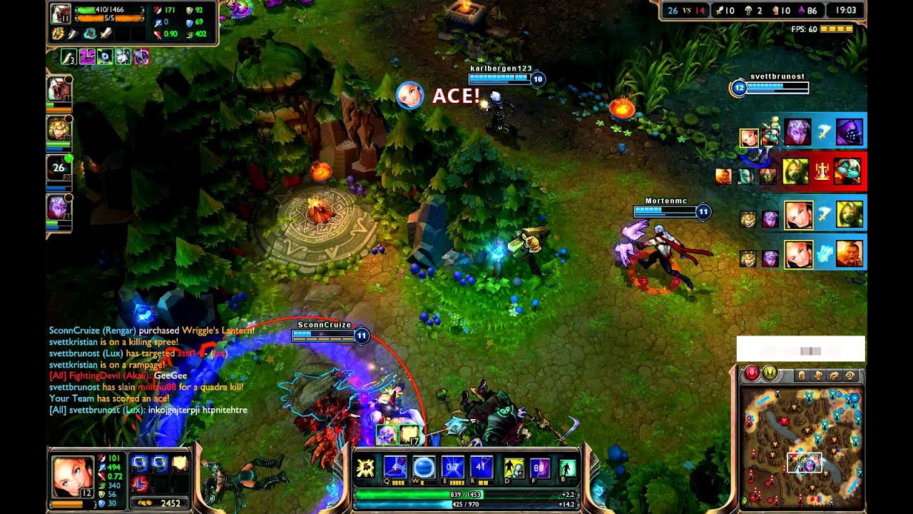 League Of Legends Lux ult Quadra kill