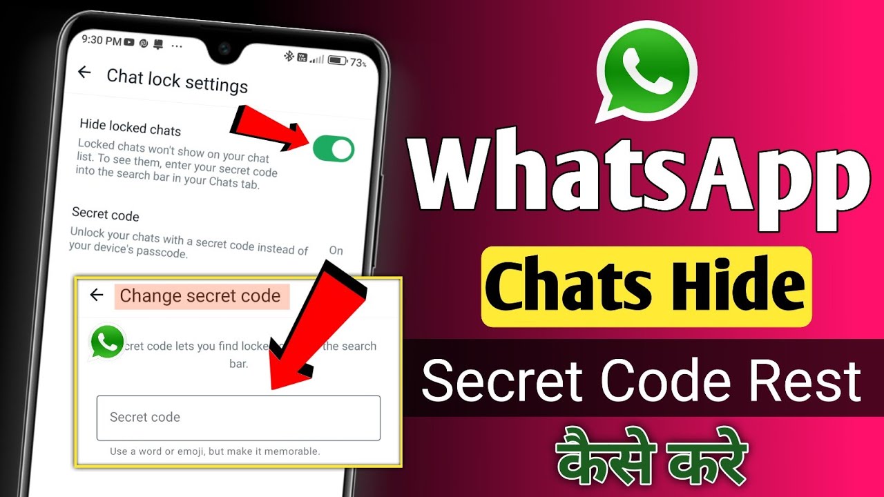 Whatsapp Chats Hide Secret Code Reset | Whatsapp Hide Chat Ka Password ...