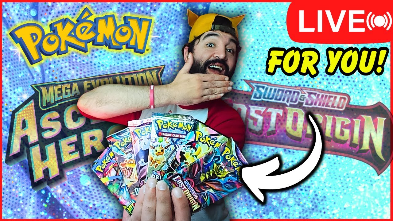 LIVE🔴 Opening ASCENDED HEROES & LOST ORIGIN Pokemon Cards... FOR YOU!