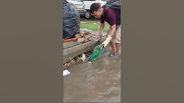 Cleaning Plastic After Rain Storm Flooding  #real #plastic #remove #shorts #flood #rain #unclog