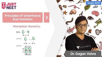 Mendelian Genetics - 2 | Principles of Inheritance & Variation L2 | Target 2020 | Dr Gagan Vohra